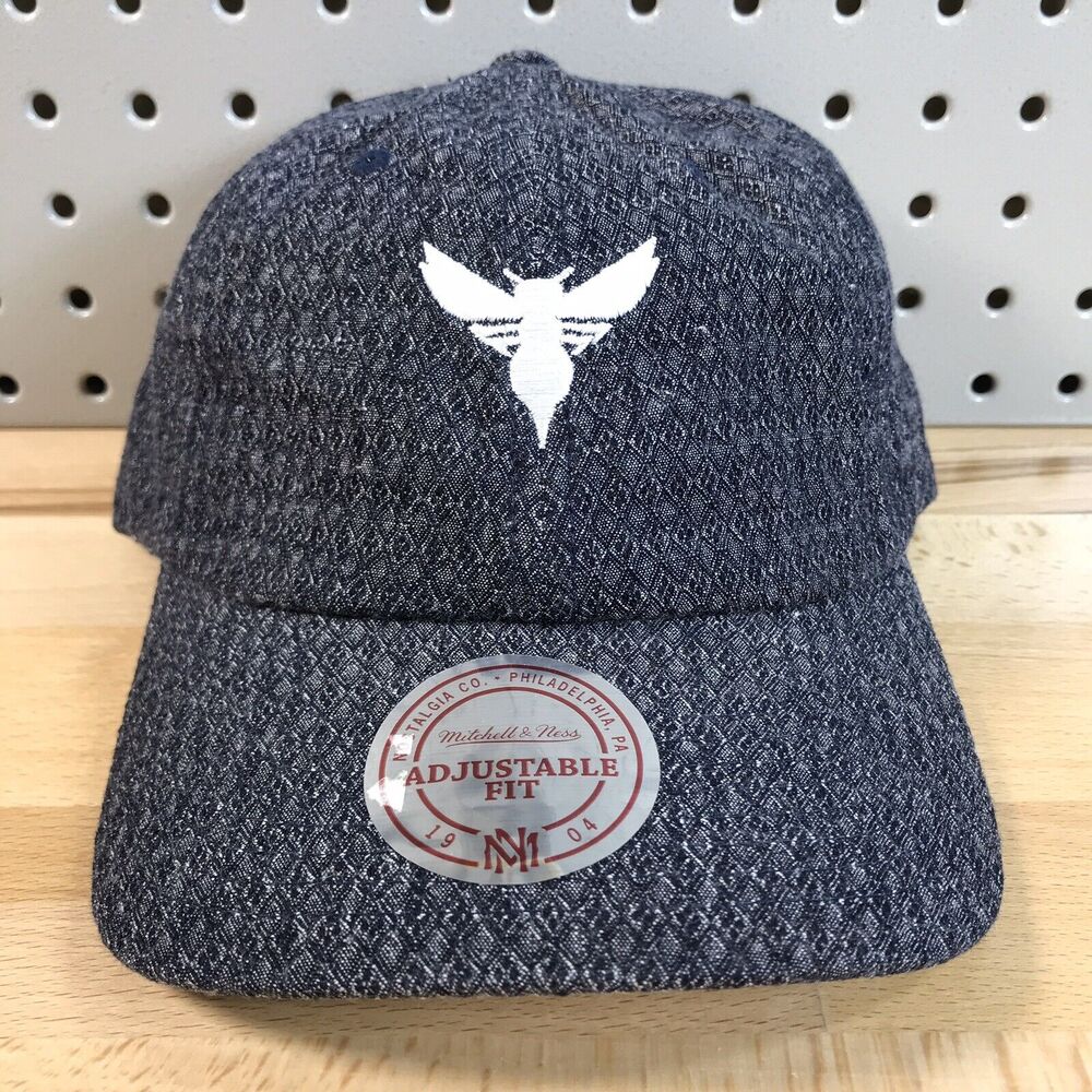 Mitchell & Ness NBA Charlotte Hornets Reverse Denim Slouch Strap Cap NWT Hat